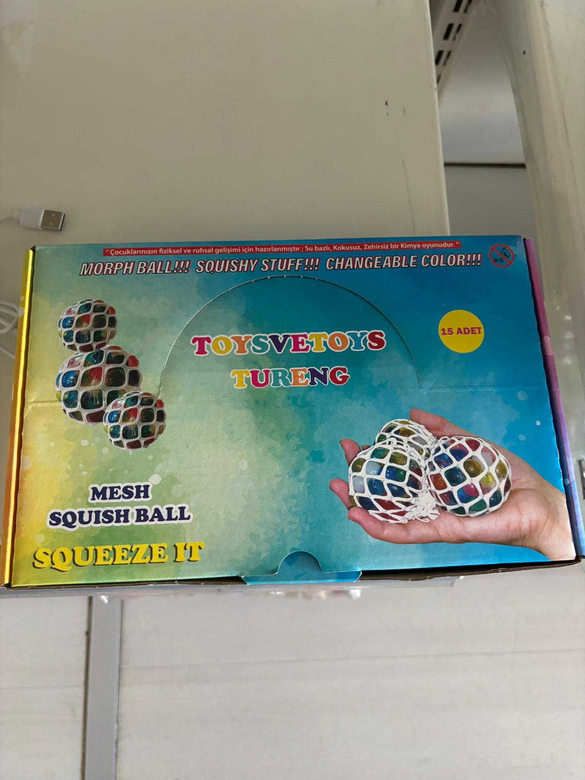 Mesh Squish Ball Beyincik 15'li